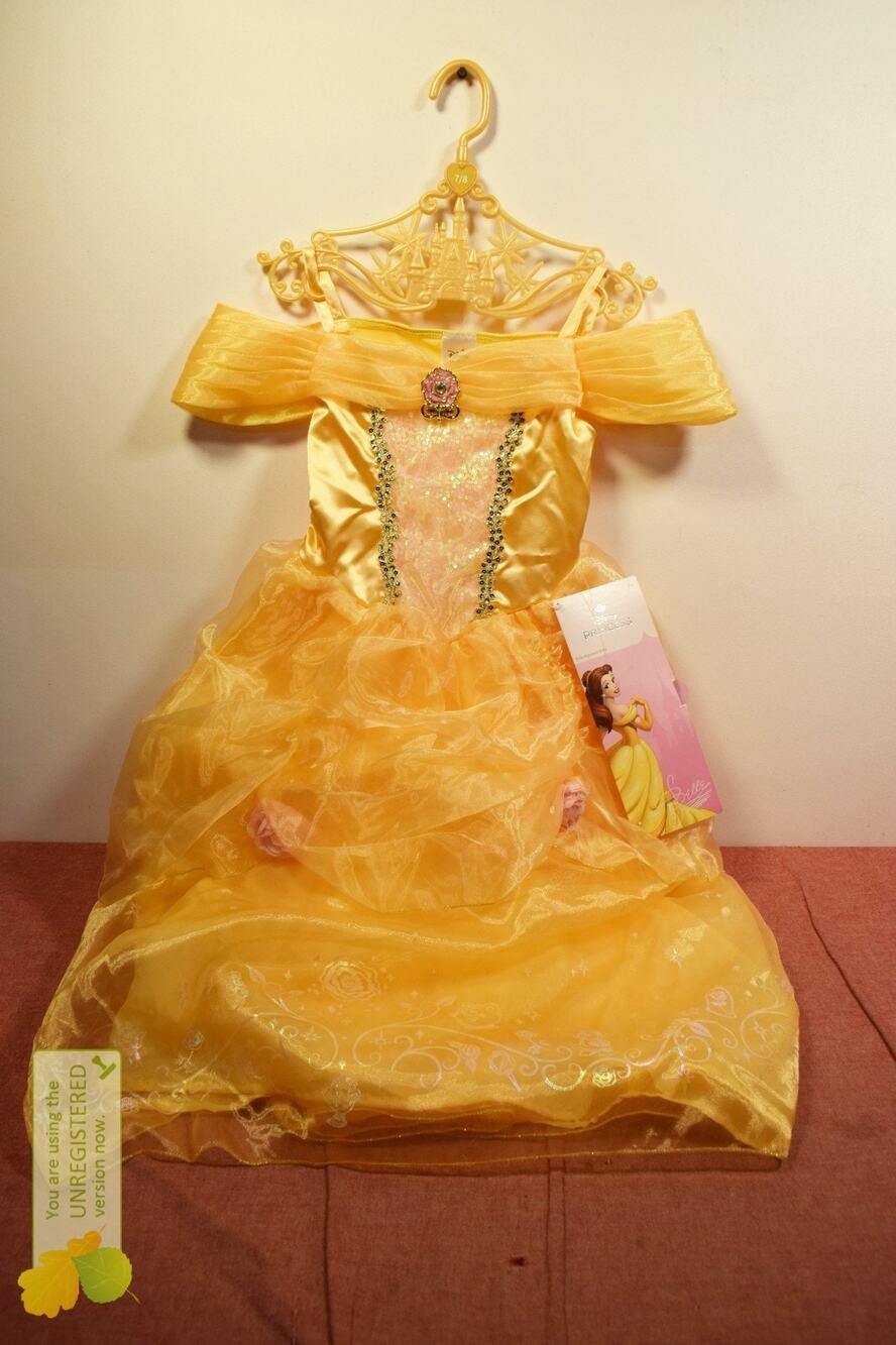 Disney Princess Belle Dress 7-8 Girls Costume--